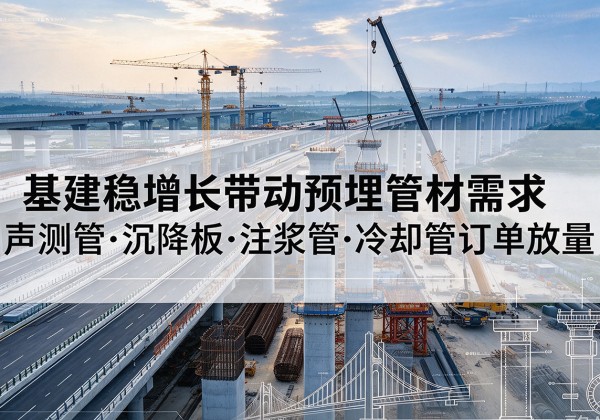 宁县基建稳增长带动预埋监测管材需求，声测管、沉降板、注浆管订单持续放量
